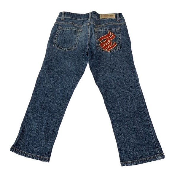 RocaWear Vintage Capri Denim Stretch Jeans 3 Y2K 90’s‎ Stretch Hip Hop Trendy - Picture 2 of 9